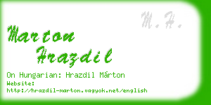 marton hrazdil business card